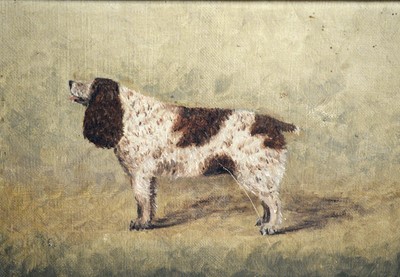 Lot 788 - 19th Century British - A naive portrait of a dog | oil