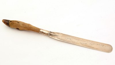 Lot 64 - An Edwardian silver-mounted page-turner or paperknife
