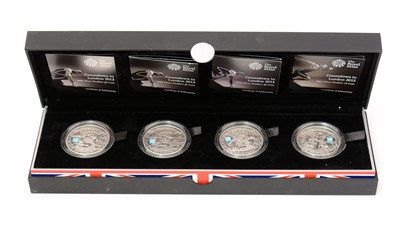 Lot 560 - The Royal Mint United Kingdom Countdown to London 2012, 2009-2011 Silver Piedfort £5 four-coin set