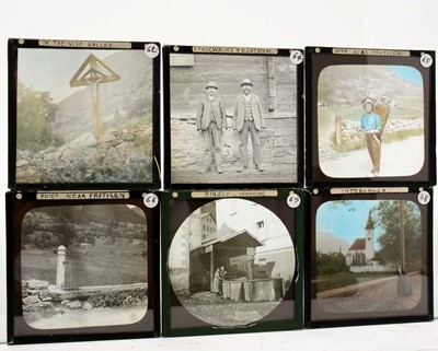 Lot 28 - A collection of early 20th Century Magic Lantern slides of Switzerland