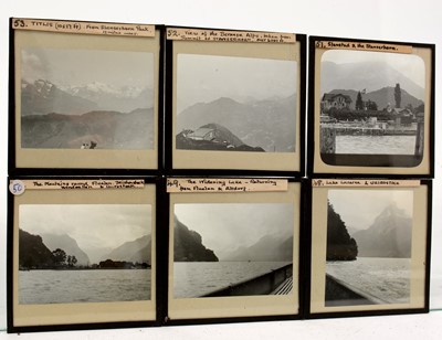 Lot 30 - A collection of early 20th Century Magic Lantern slides of Switzerland and its mountains