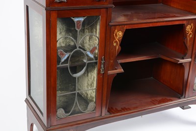Lot 1351 - An early 20th Century Arts and Crafts mirror backed sideboard in the manner of Shapland and Petter
