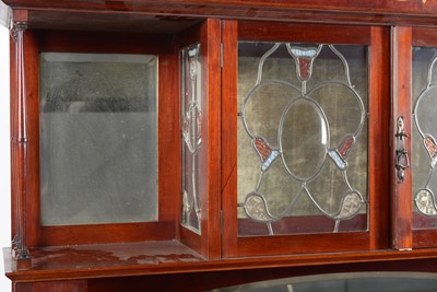 Lot 1351 - An early 20th Century Arts and Crafts mirror backed sideboard in the manner of Shapland and Petter