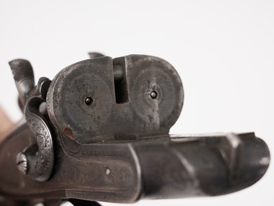 Lot 880 - A 19th Century breech loading percussion hammer gun, by J. F. Smythe with original case