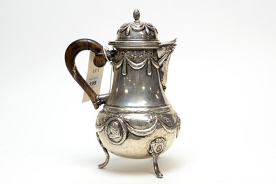 Lot 195 - A Dutch silver coffee pot