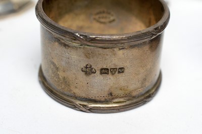 Lot 179 - ﻿A selection of silver condiments and other items