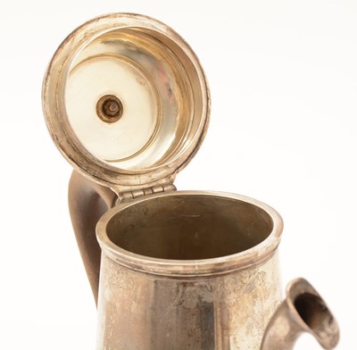 Lot 71 - A George V silver coffee pot