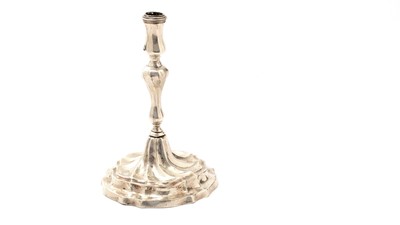 Lot 113 - A late 18th Century continental silver candlestick