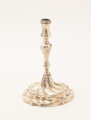 Lot 113 - A late 18th Century continental silver candlestick