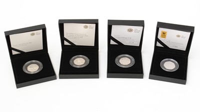 Lot 484 - The Royal Mint United Kingdom 50p Silver Proof Piedfort Coins