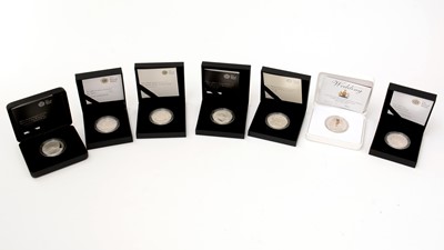 Lot 493 - The Royal Mint United Kingdom £5 Silver Proof Coins