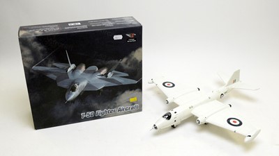 Lot 297 - Air Force 1 1:72 scale diecast model of a T-50 Fighter and a Bravo Delta model aircraft