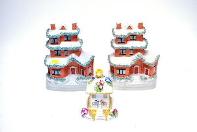 Lot 400 - A Coalport ‘The Summer House’ pastille burner; and other items