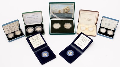 Lot 505 - The Royal Mint United Kingdom 2 x 20p Piedfort Silver Proof Coins