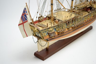Lot 421 - A scale model of a ship.