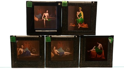 Lot 60 - A collection of early 20th Century Magic Lantern slides of nude studies