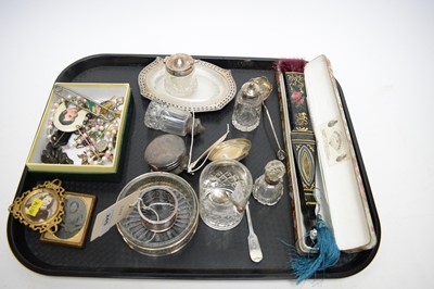 Lot 245 - A selection of costume jewellery, silver, silver plated wares and collectibles