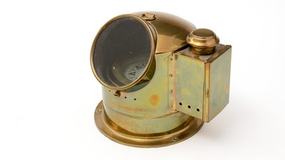 Lot 195 - A 20th Century brass compass gimbal