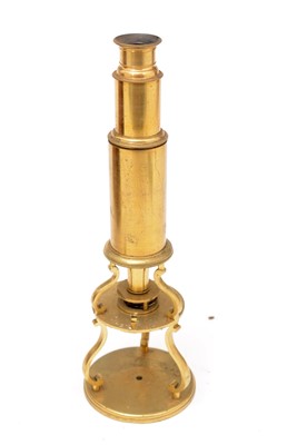 Lot 188 - An early 19th Century Culpeper type monocular microscope, by William Harris, Cornhill