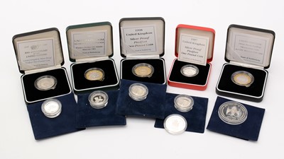 Lot 606 - A selection of silver proof coins