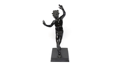 Lot 1274 - After the Antique: The Dancing Faun, patinated bronze