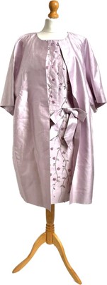 Lot 1158 - A Harrods of London lilac two-piece wiggle dress and coat