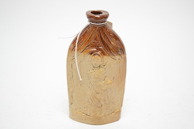 Lot 358 - A “Mr and Mrs Caudle” salt-glazed stoneware reform gin flask