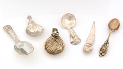 Lot 243 - Australian Interest:  a selection of silver caddy spoons