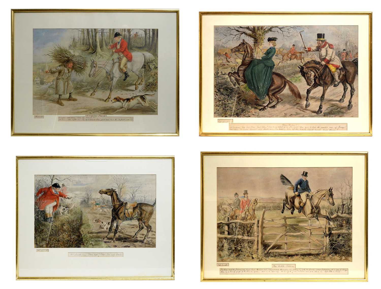 Lot 719 - John Leech - Four prints from "Hunting Incidents" | chromolithographs