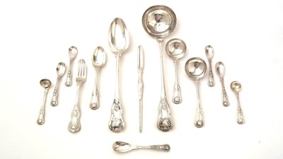 Lot 158 - A late 19th Century part service of Indian colonial silver flatware