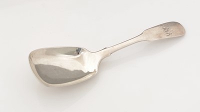 Lot 268 - A George IV provincial silver caddy spoon; and a shallow scoop bowl