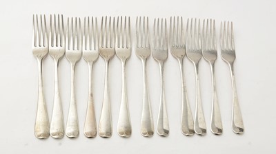 Lot 133 - A set of twelve George III silver dessert forks
