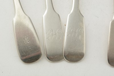 Lot 138 - A selection of early of early 19th Century silver dessert spoons