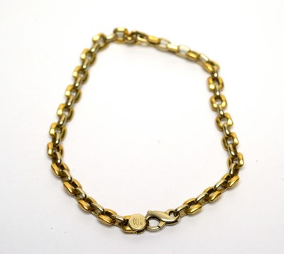 Lot 129 - An 18ct yellow and white gold bracelet