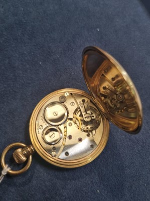 Lot 622 - J.W. Benson: a 9ct yellow gold-cased half-hunter pocket watch