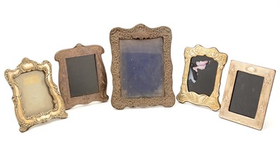 Lot 30 - Five various silver-mounted decorative photograph frames
