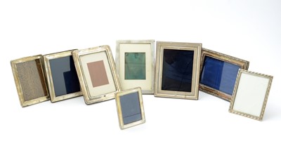 Lot 31 - Eight various silver mounted rectangular photograph frames