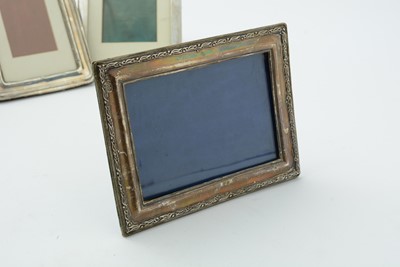 Lot 31 - Eight various silver mounted rectangular photograph frames