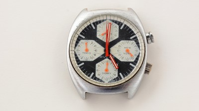 Lot 82 - Buler time zone steel cased manual wind wristwatch
