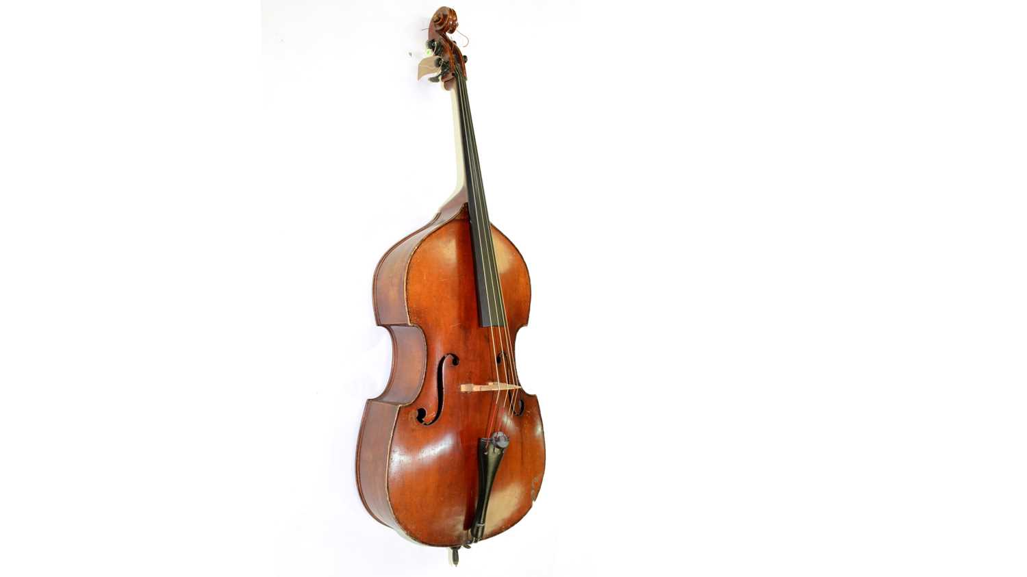 Lot 43 - An upright acoustic double bass