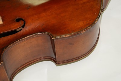 Lot 43 - An upright acoustic double bass