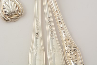 Lot 152 - A collected or Harlequin part service of silver flatware