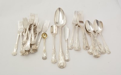 Lot 152 - A collected or Harlequin part service of silver flatware