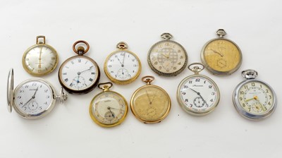 Lot 121 - A selection of crown wind pocket watches