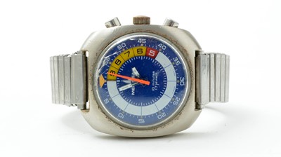 Lot 143 - Memosail steel cased manual wind 10-minuet Yacht race chronograph wristwatch