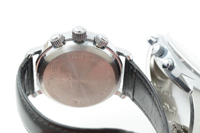 Lot 152 - Two Russian Sturmanskie Poljot steel cased manual chronograph wristwatches