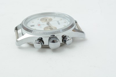 Lot 155 - Two Russian Buran Poljot steel cased manual wind chronograph wristwatches