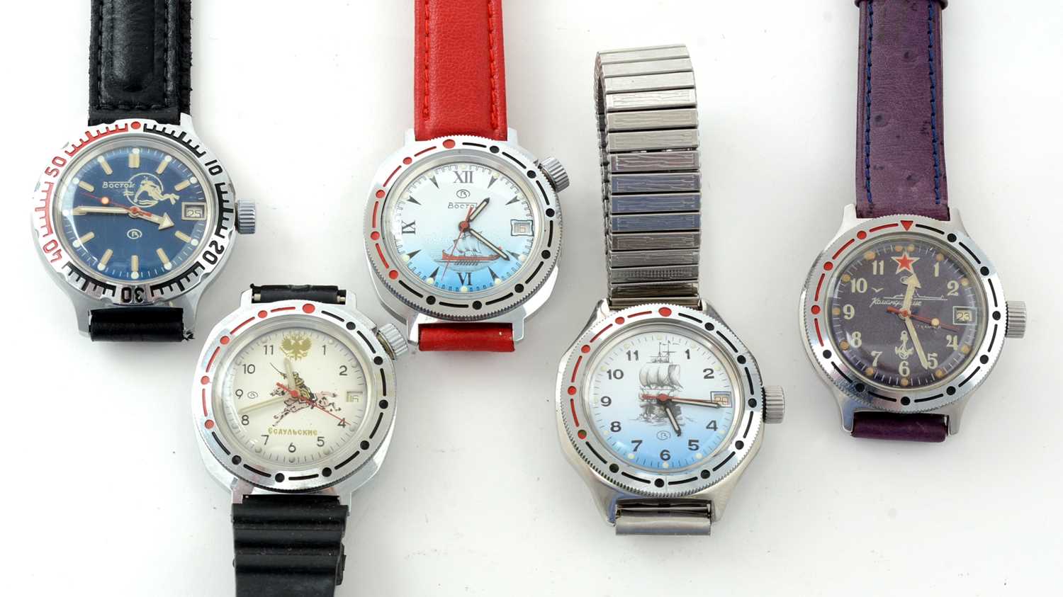 New men's mechanical watch Vostok Komandirskie Red 219326 - Inspire Uplift