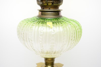 Lot 225 - A Victorian brass oil lamp