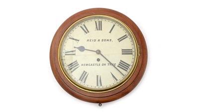 Lot 1260 - A Victorian wall timepiece by Reid and Sons of Newcastle